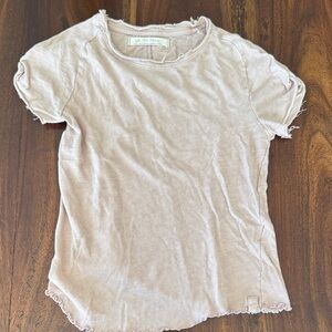 We The Free Light Beige Short Sleeve Tee